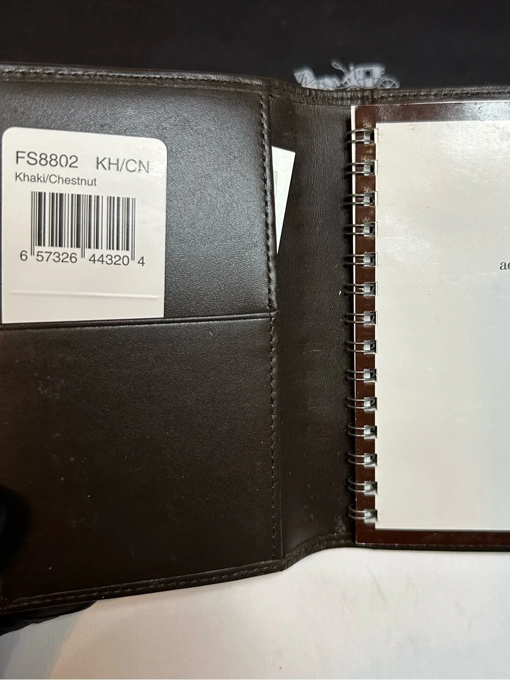 Coach Monogram Canvas Tab address book- Khaki/Brown
